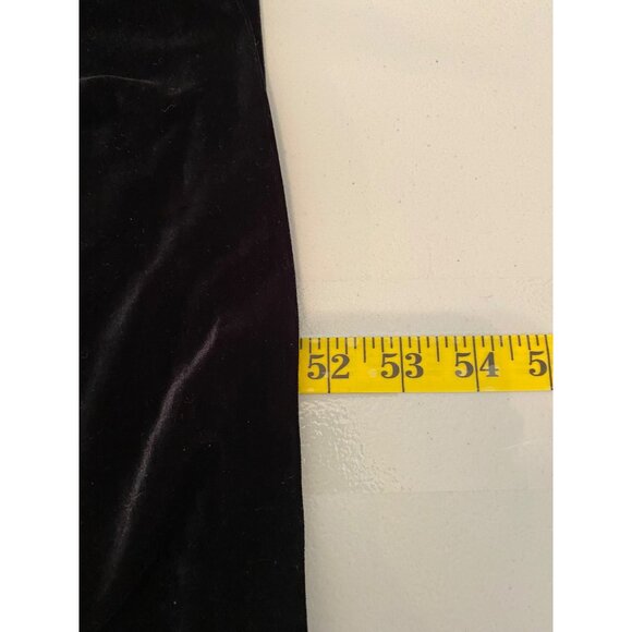 Molly Malloy Black Velvet Cheongsam-Style Dress Short Sleeve Elegant Size 12 - Picture 6 of 10